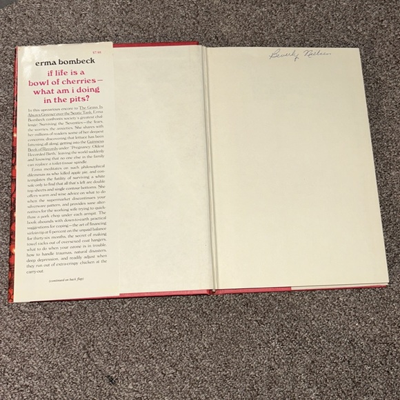 *6/$20*If Life Is A Bowl Of Cherries What Am I Doing In The Pits? - Erma Bombeck - Picture 2 of 11